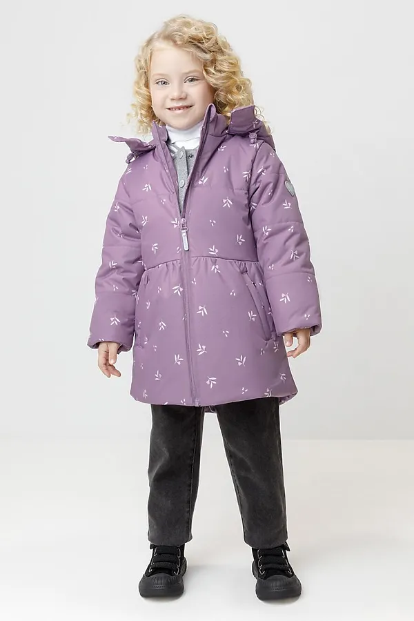 Куртка CROCKID, насыщенный виноград, мини цветы - фото 1