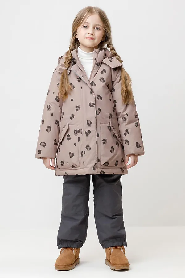 Куртка CROCKID, кофе с молоком, леопард - фото 1