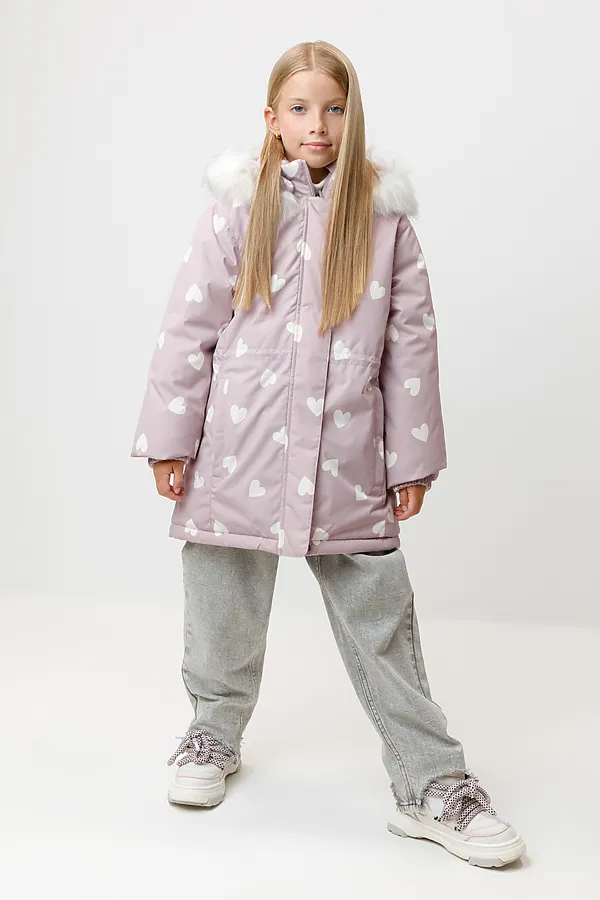 Куртка CROCKID, кофейная роза, красивые сердца - фото 1