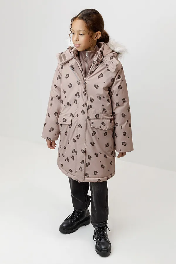 Куртка CROCKID, кофе с молоком, леопард - фото 1