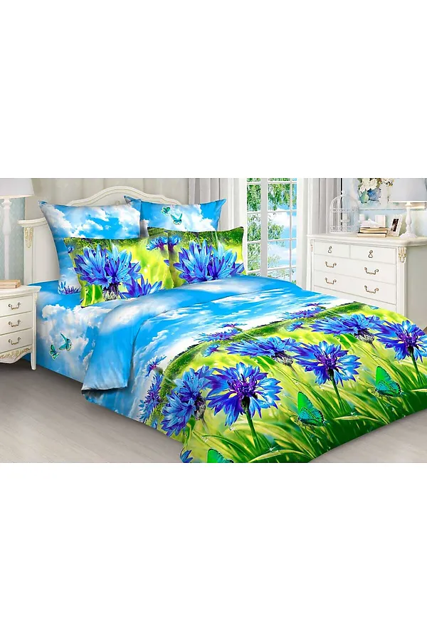 Комплект постельного белья С васильками бязь НАТАЛИ, в ассортименте - фото 1