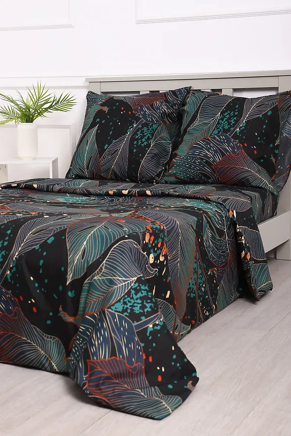 КПБ Черное Зеленое полисатин НАТАЛИ, в ассортименте - фото 1