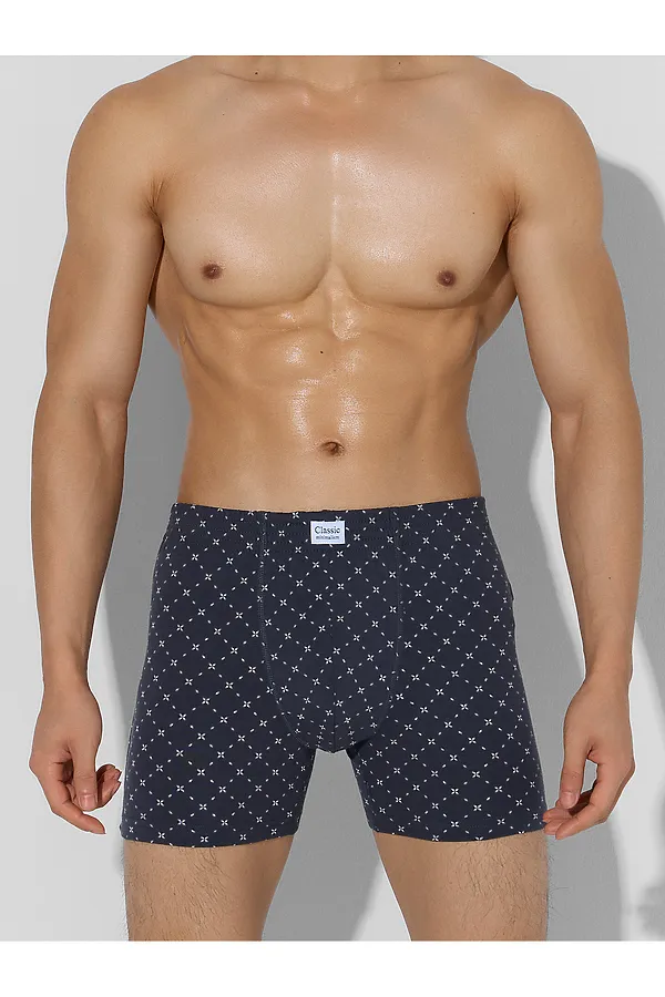 Трусы MARK FORMELLE, нб узор сетка на т.сером - фото 1