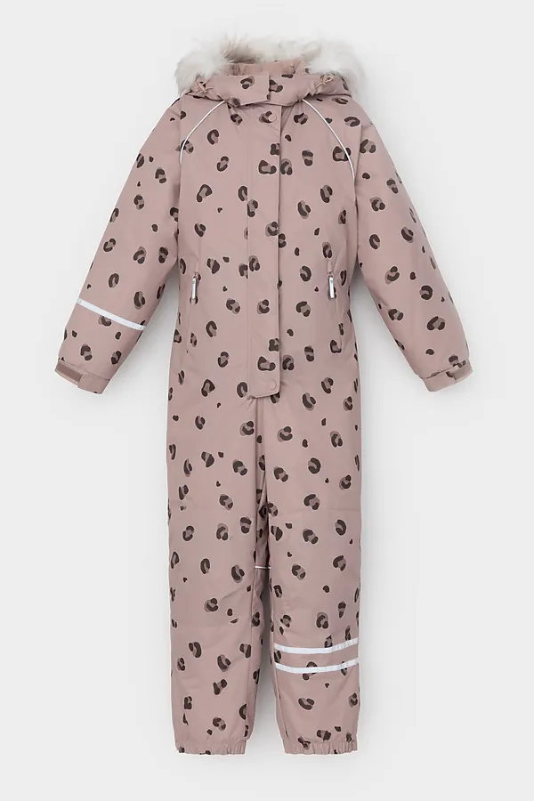 Комбинезон CROCKID, кофе с молоком, леопард - фото 1