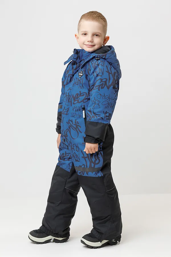Комбинезон CROCKID, сине-голубой, граффити - фото 1