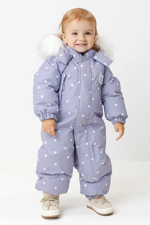 Комбинезон CROCKID, сиреневый, маленькие снежки - фото 1