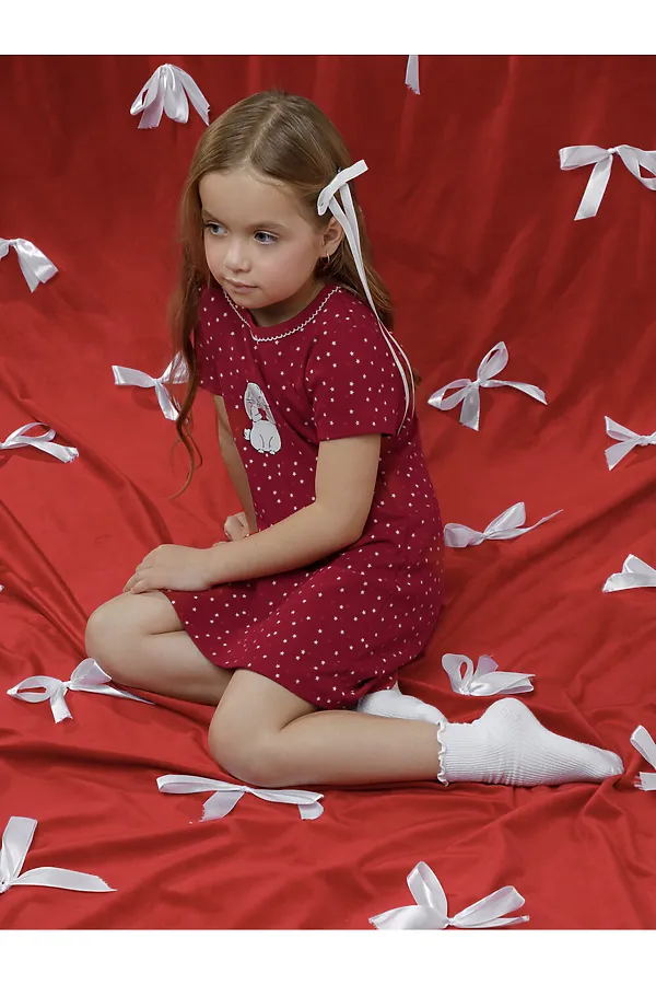 Сорочка CROCKID, красный 0533 н150 - фото 1