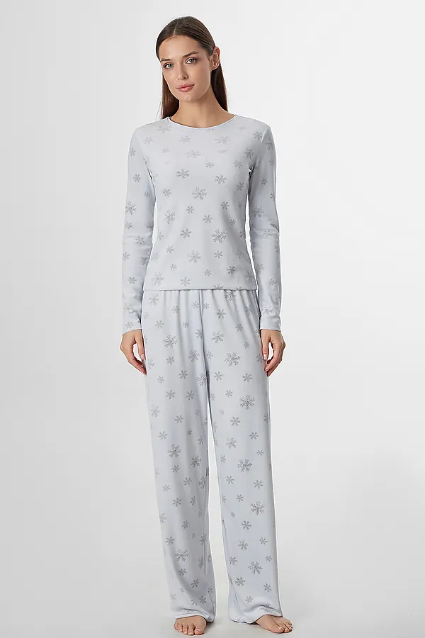 Комплект женский (джемпер, брюки) MARK FORMELLE, снежинки на льду - фото 1
