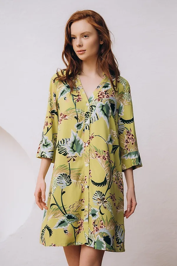 Туника INDEFINI, оливковый - фото 1