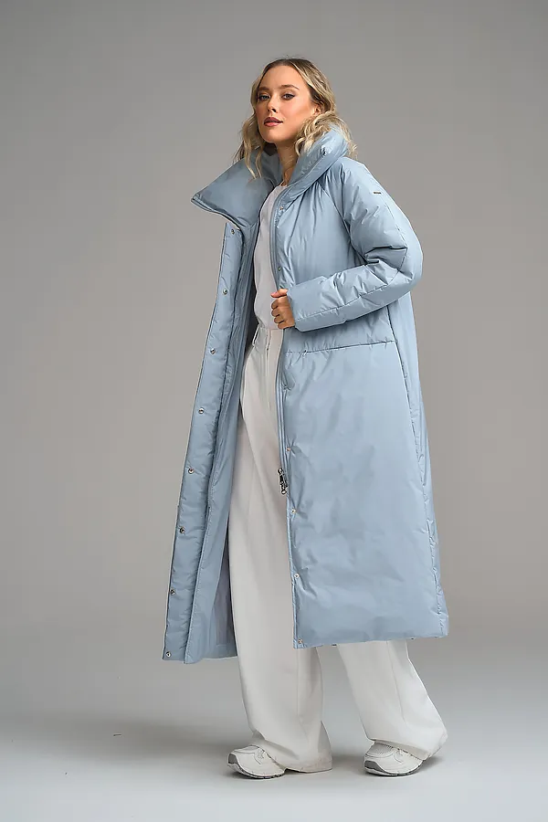 Пуховик женский HOOPS, серо-голубой - фото 1