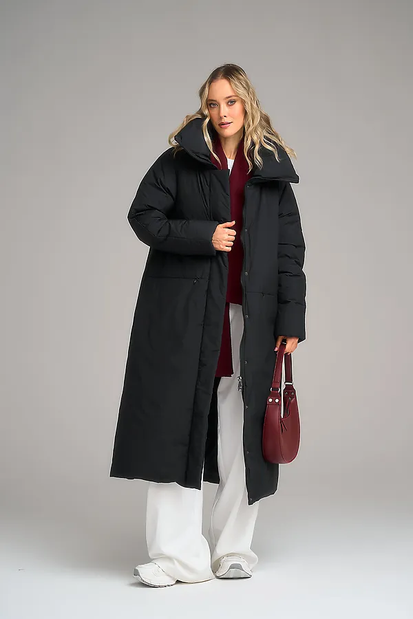 Пуховик женский HOOPS, черный - фото 1