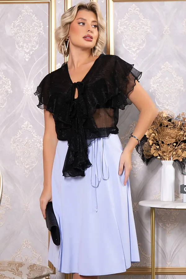 Платье Анхела LADY TAIGA, черно-голубое - фото 1