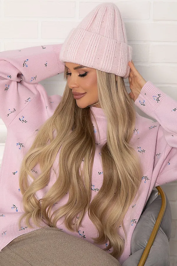 Шапка двухслойная Зимние деньки LADY TAIGA, нежно-розовая - фото 1