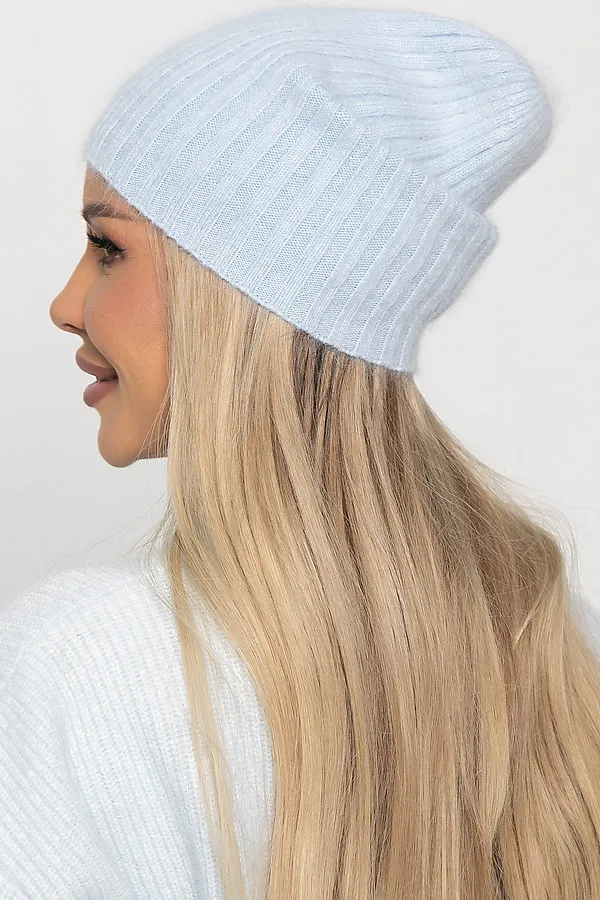 Шапка однослойная Большой город LADY TAIGA, нежно-голубая - фото 1