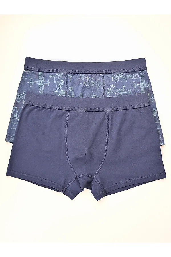 Набор мужских трусов-боксеров INDEFINI, синий - фото 1