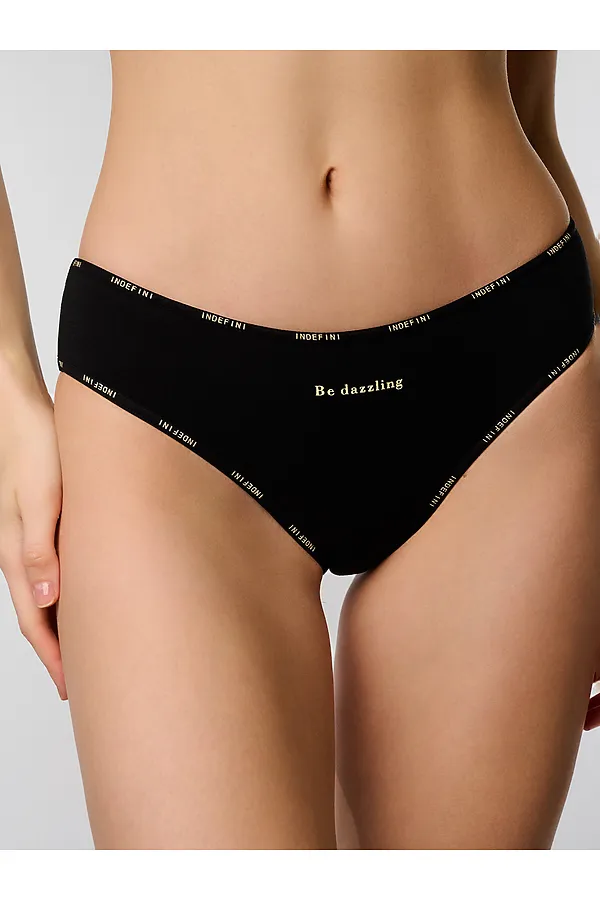 Женские Стринги INDEFINI, черный - фото 1