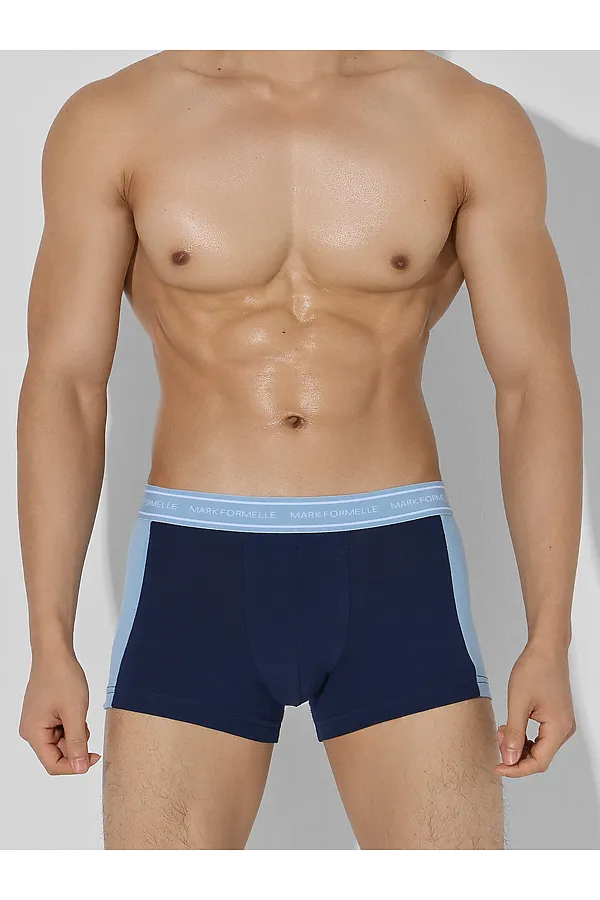 Трусы мужские MARK FORMELLE, глубокий синий +пыльно -голубой - фото 1