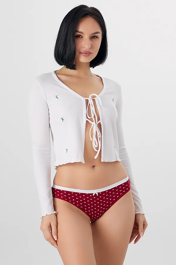 Трусы женские MARK FORMELLE, сердечки на т.красном - фото 1