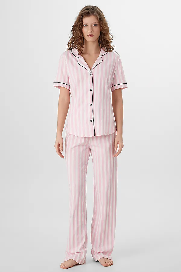 Костюм женский (жакет, брюки) MARK FORMELLE, розовая полоска - фото 1