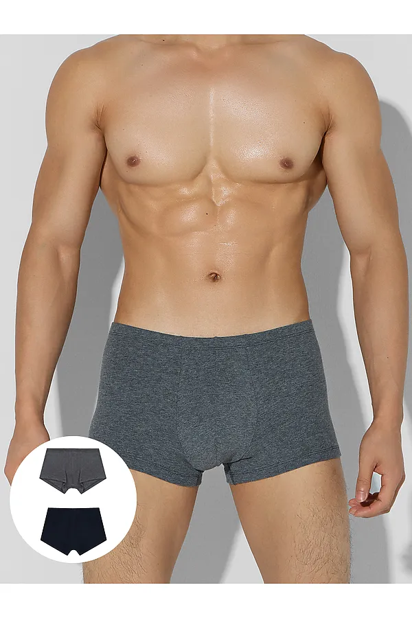 Трусы мужские (2шт) MARK FORMELLE, т.серый меланж 4348-f + т.синий - фото 1