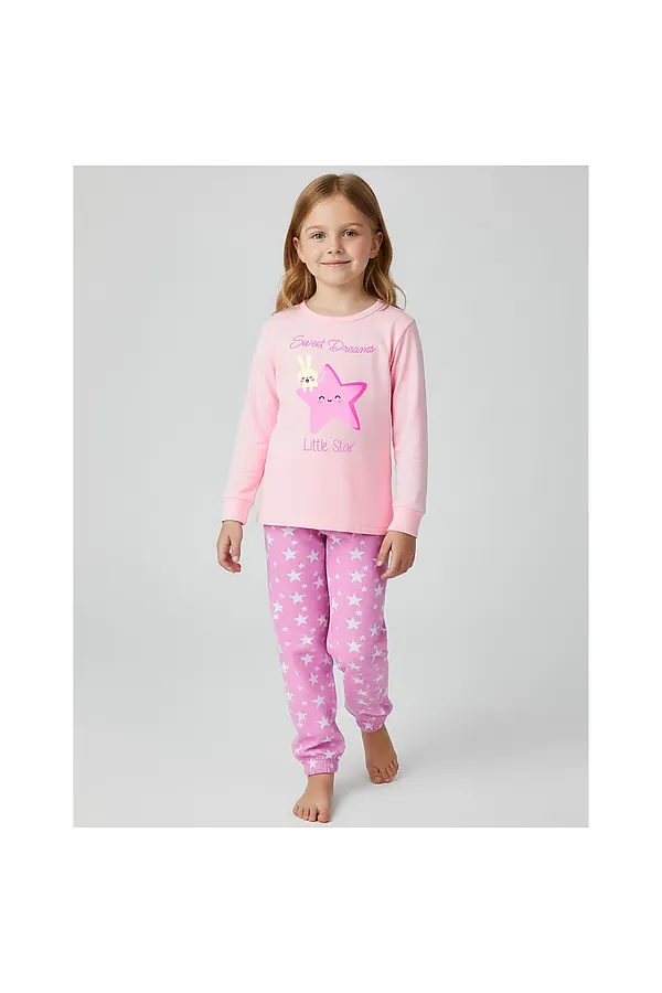 Пижама интерлок YOULALA, розовый - фото 1