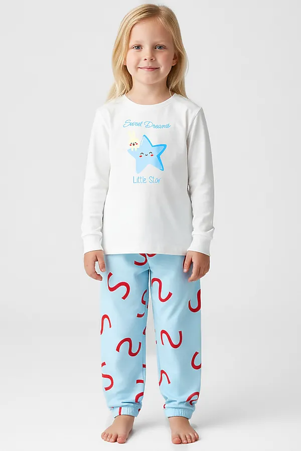 Пижама интерлок YOULALA, молочный - фото 1