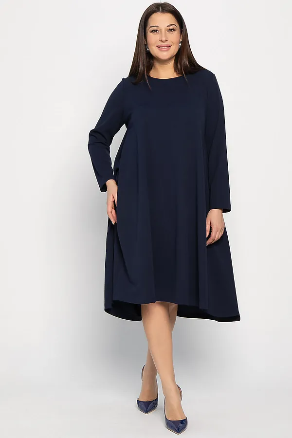 Платье Точка стиля LADY TAIGA, синее - фото 1