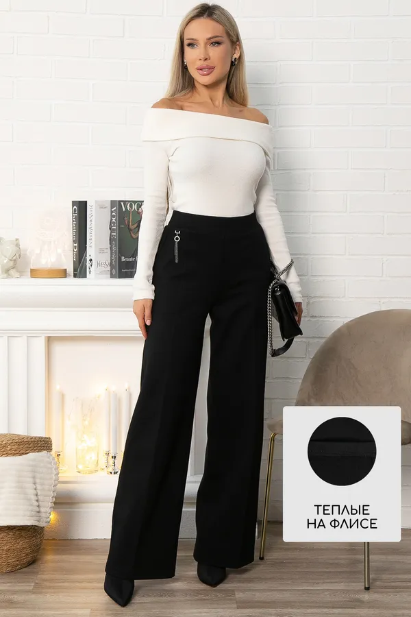 Брюки палаццо Адель LADY TAIGA, черные - фото 1