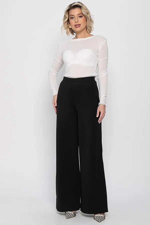 Брюки трикотажные Жанин LADY TAIGA, черные - фото 1