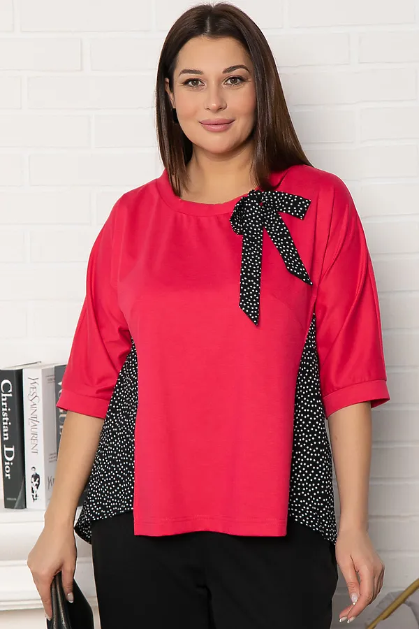 Блуза Федерика LADY TAIGA, малиново-черная - фото 1