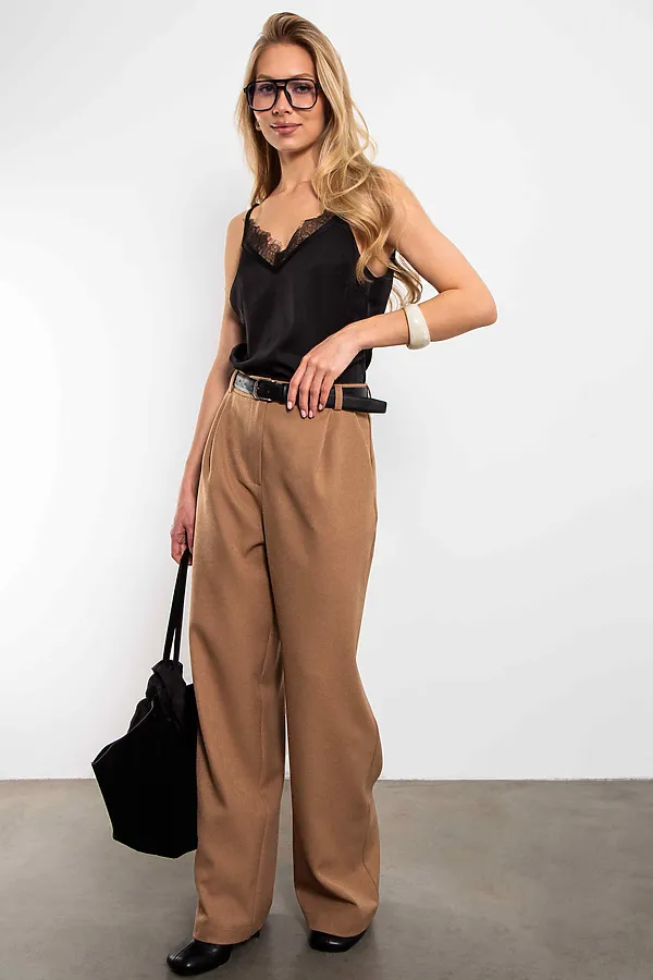 Брюки палаццо Basic KOSMOS, песочный - фото 1