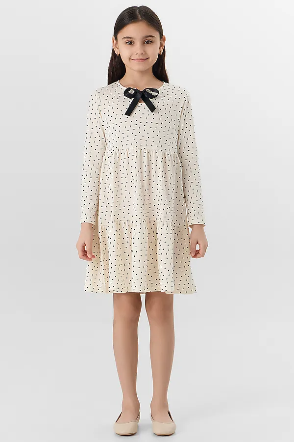 Платье MARK FORMELLE, горошек на молочном - фото 1