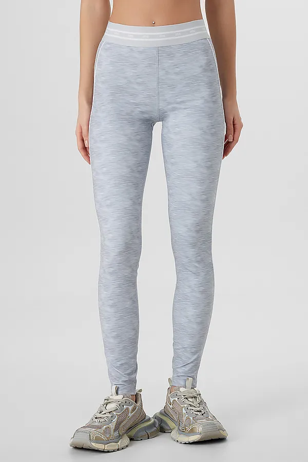 Леггинсы женские MARK FORMELLE, серый меланж +печать - фото 1