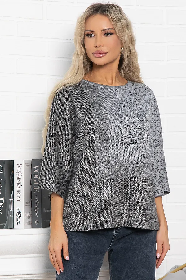 Джемпер Орлеан LADY TAIGA, серый/золото - фото 1