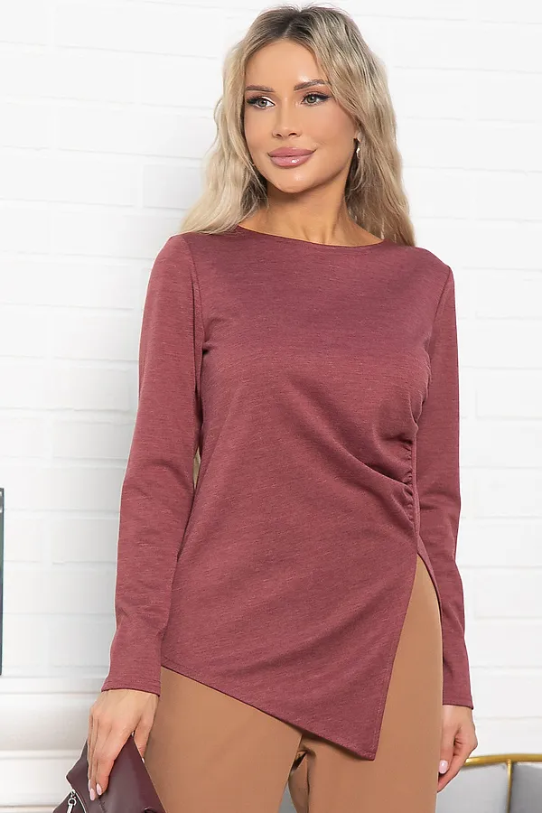 Блуза Тильда LADY TAIGA, бордовая - фото 1