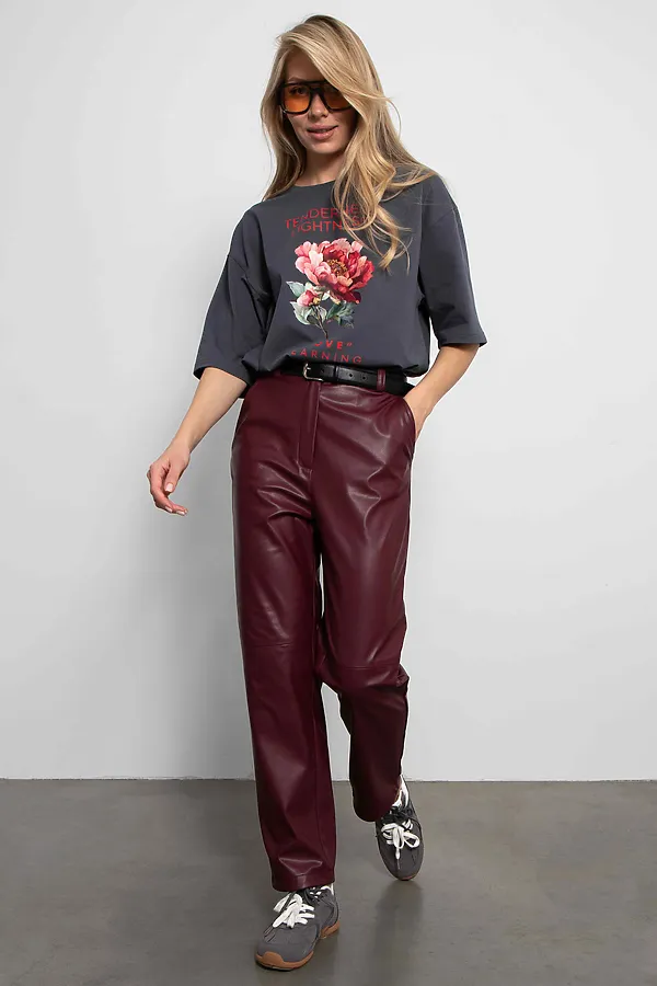 Брюки Силуэт KOSMOS, бордовый - фото 1