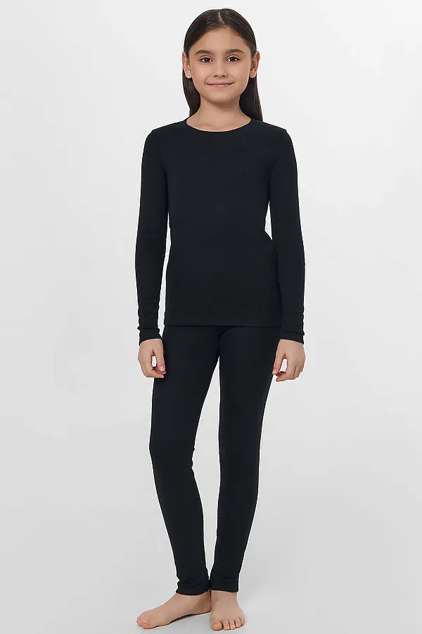 Комплект для девочек "термо" (джемпер, леггинсы) MARK FORMELLE, черный - фото 1