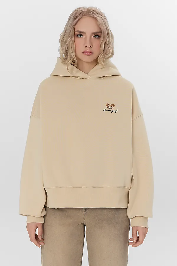 Худи женское MARK FORMELLE, св.бежевый +печать - фото 1