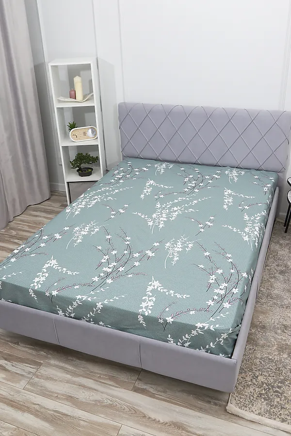 Простыня перкаль Арабис-1 НАТАЛИ, зеленый - фото 1