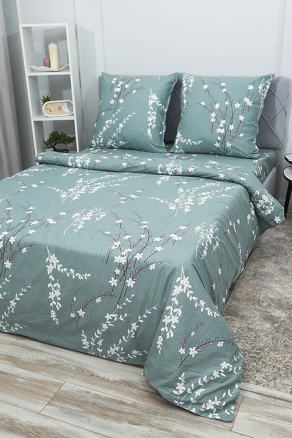 Пододеяльник перкаль Арабис-1 НАТАЛИ, зеленый - фото 1