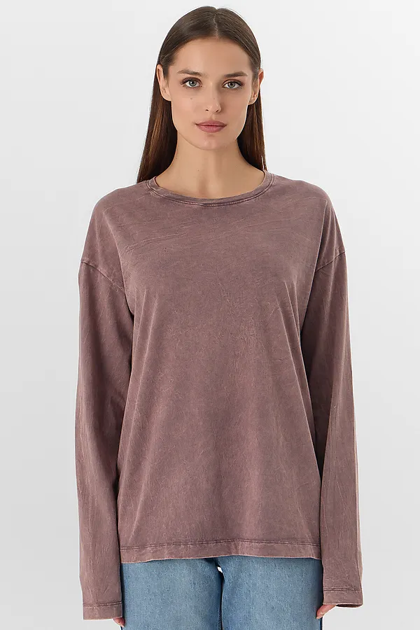 Джемпер женский MARK FORMELLE, acid wash бордово-серый - фото 1