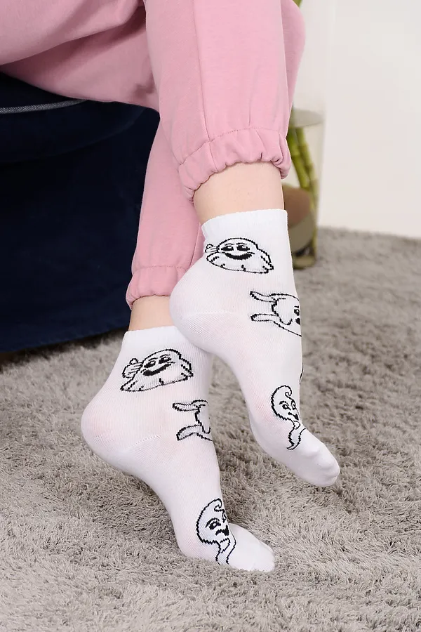 Носки детские Привидение (набор 3 пары) НАТАЛИ, белый, серый, черный - фото 1