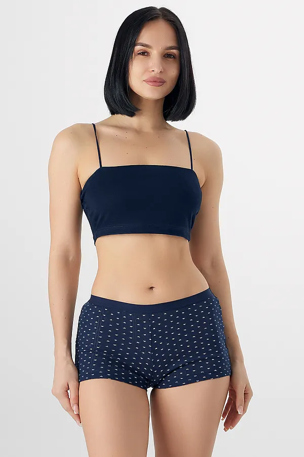 Трусы женские MARK FORMELLE, сердечки на синем - фото 1