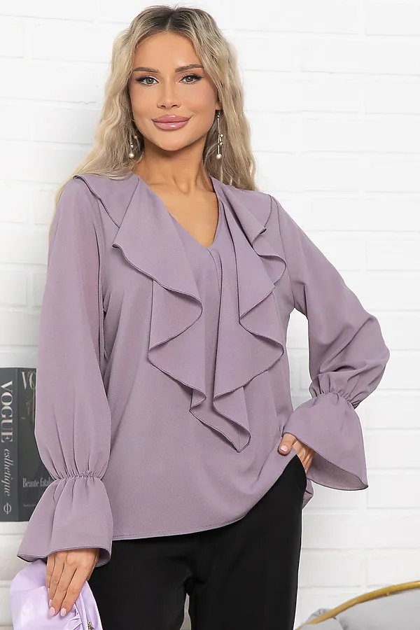 Блуза шифоновая Вэнси LADY TAIGA, пудра - фото 1