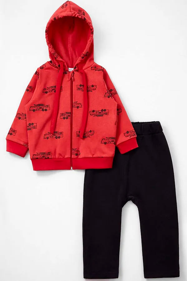 Костюм футер 2х нитка начёс YOULALA, красный - фото 1