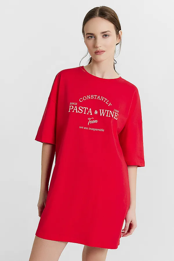 Туника женская MARK FORMELLE, красный +печать1 - фото 1