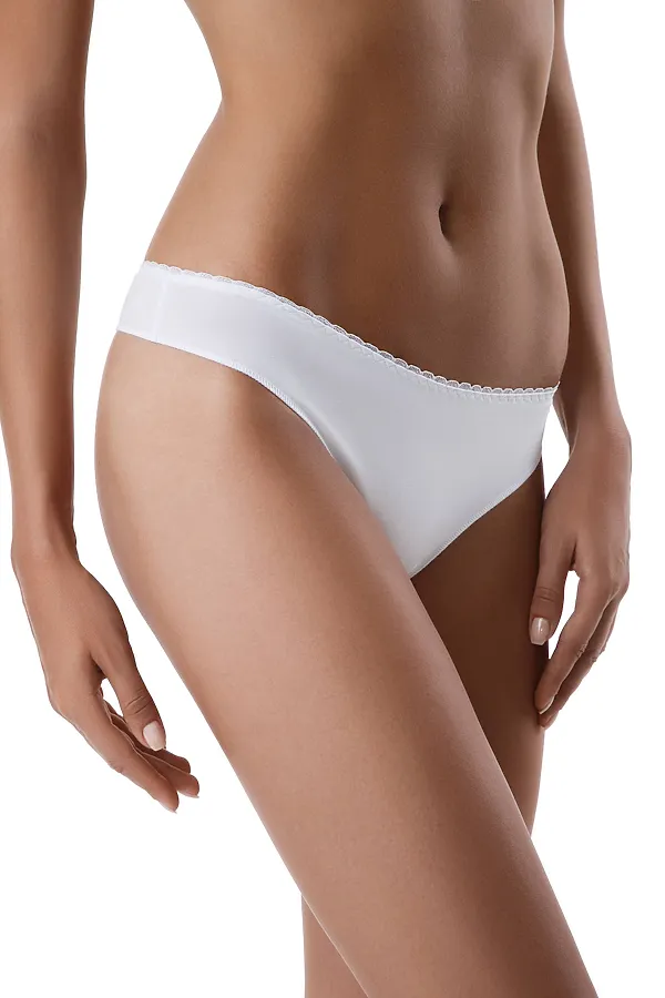 CONTE DELICATE LBR 769 Трусы женские "бразилиана" (на вешалке) CONTE ELEGANT, white - фото 1