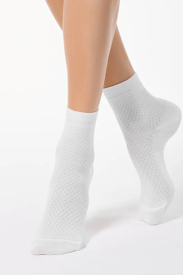 CONTE CLASSIC Носки женские хлопковые CONTE ELEGANT, white - фото 1