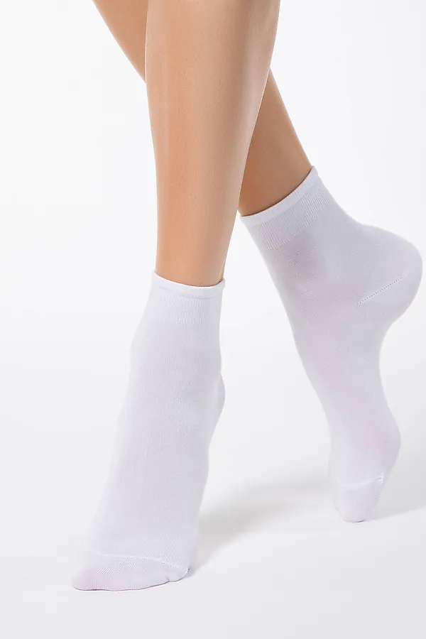 CONTE BAMBOO Носки женские вискозные CONTE ELEGANT, white - фото 1