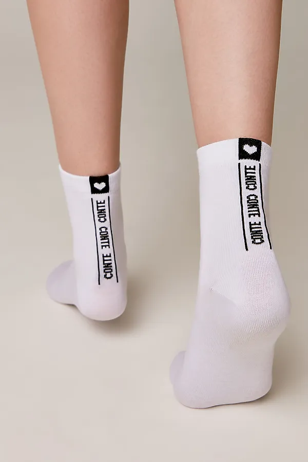 CONTE CLASSIC Хлопковые носки с рисунком "CONTE" CONTE ELEGANT, white - фото 1